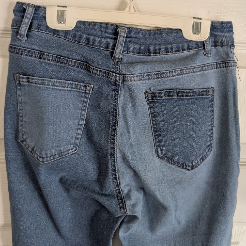 Bamboo Patchwork Flared Women's Jeans Size 11 - Picture 6 of 9